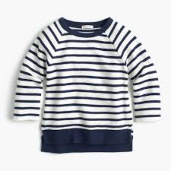 J. Crew Crewcuts Girls' Striped Sweatshirt - Picture 1 of 2